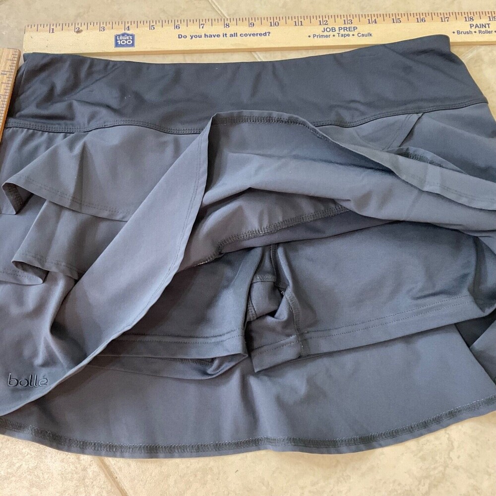 Bolle Women’s gray animal print  Bolle tiered ruffle  Skirt Skort XL - Picture 7 of 9